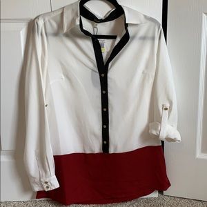 NWT Cupid Blouse Red, White, Blue